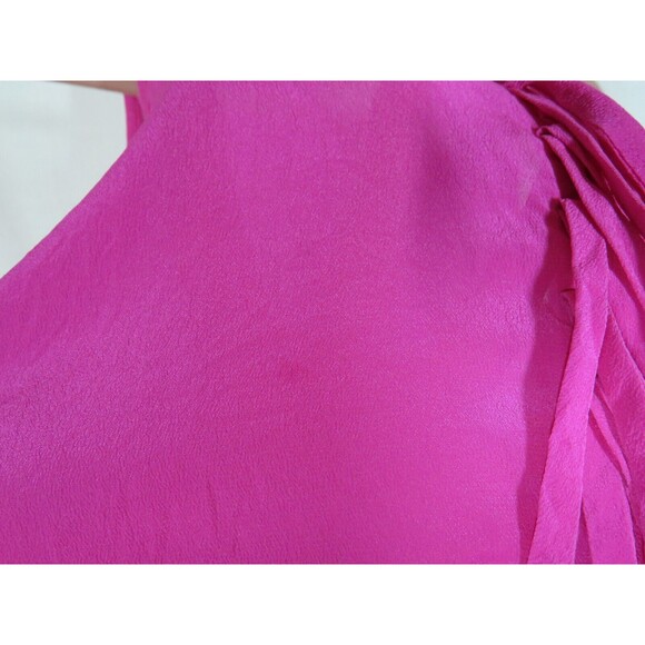 Rieley Pink Fringed Silk Sleeveless Top Size Small -READ DESC- - Picture 8 of 12